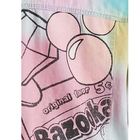 Justice Girls Ring Pop Bazooka Collab Denim Jacket, NWT - XL - Picture 5 of 5